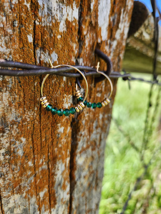 Beaded Hoops