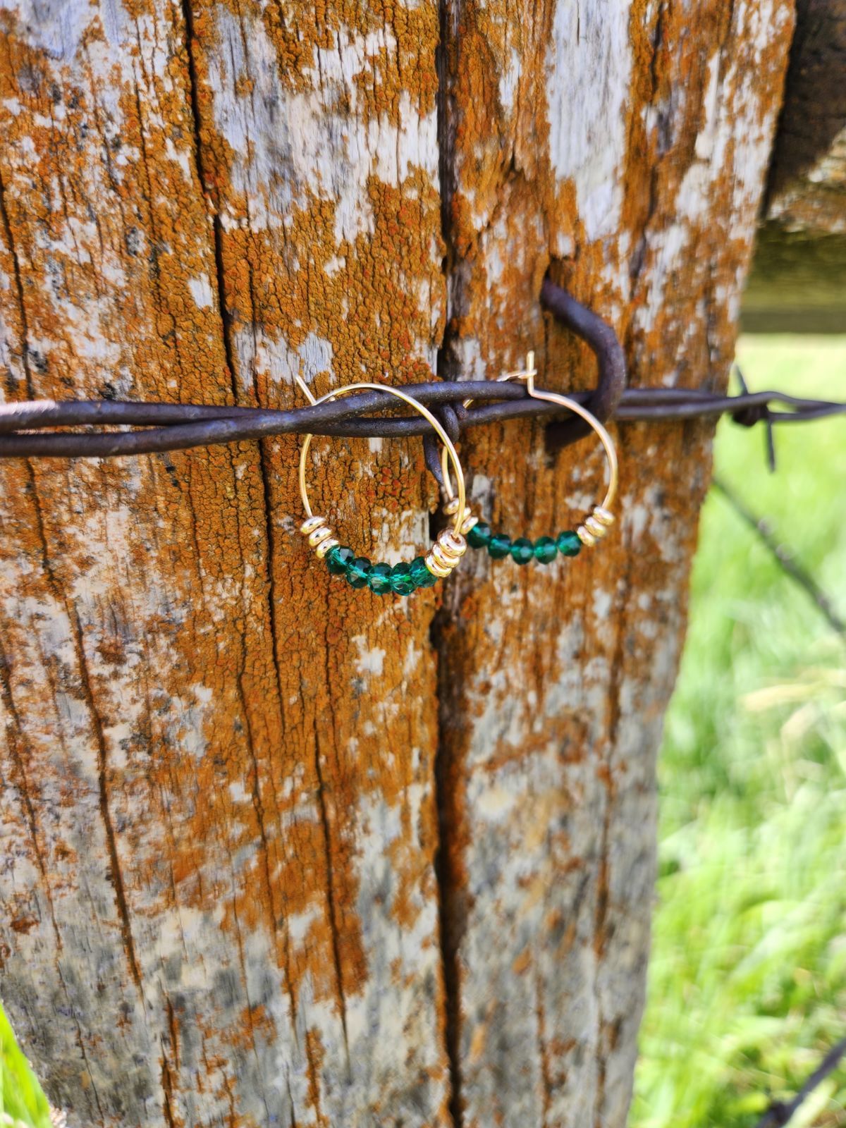 Beaded Hoops