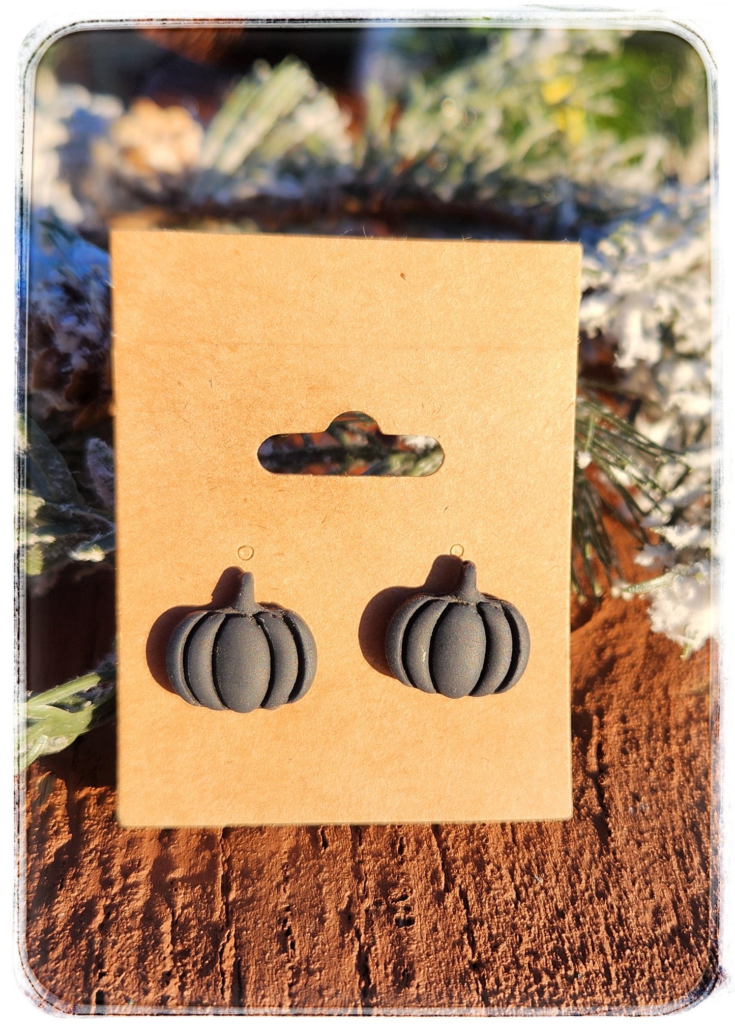 Pumpkin Stud Earrings