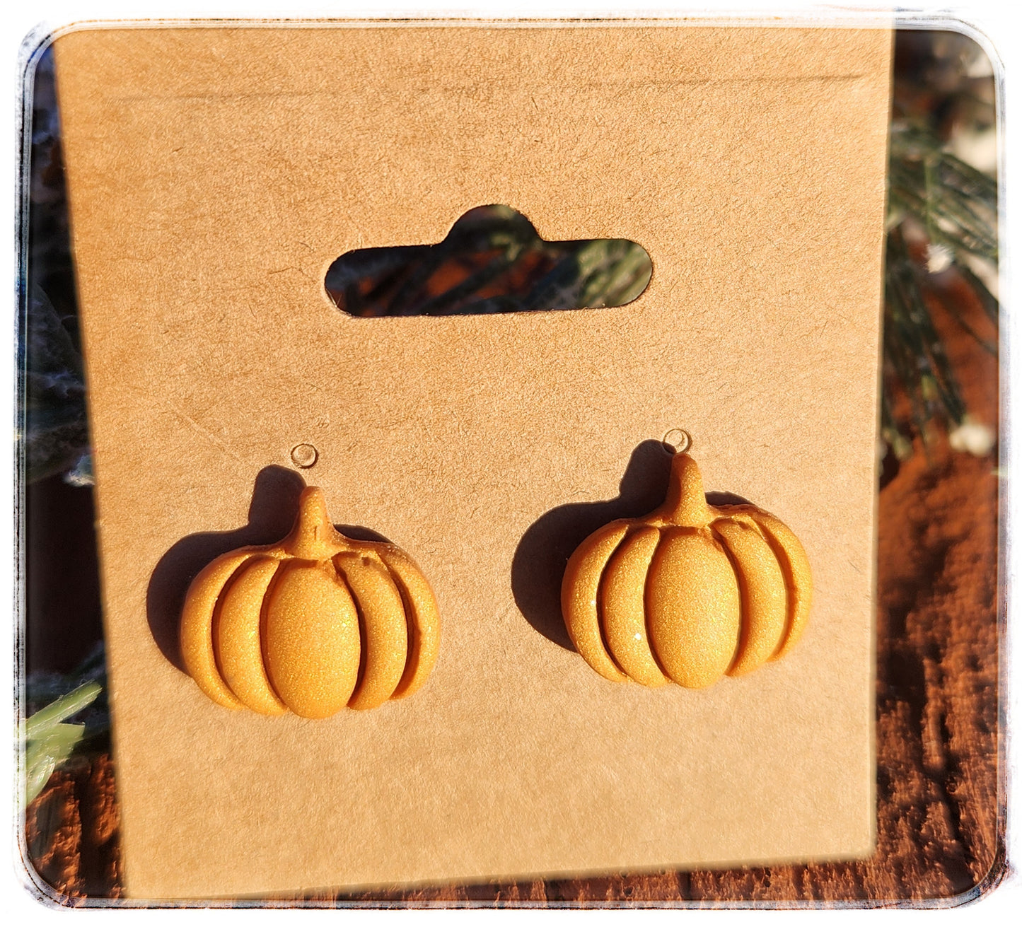 Pumpkin Stud Earrings