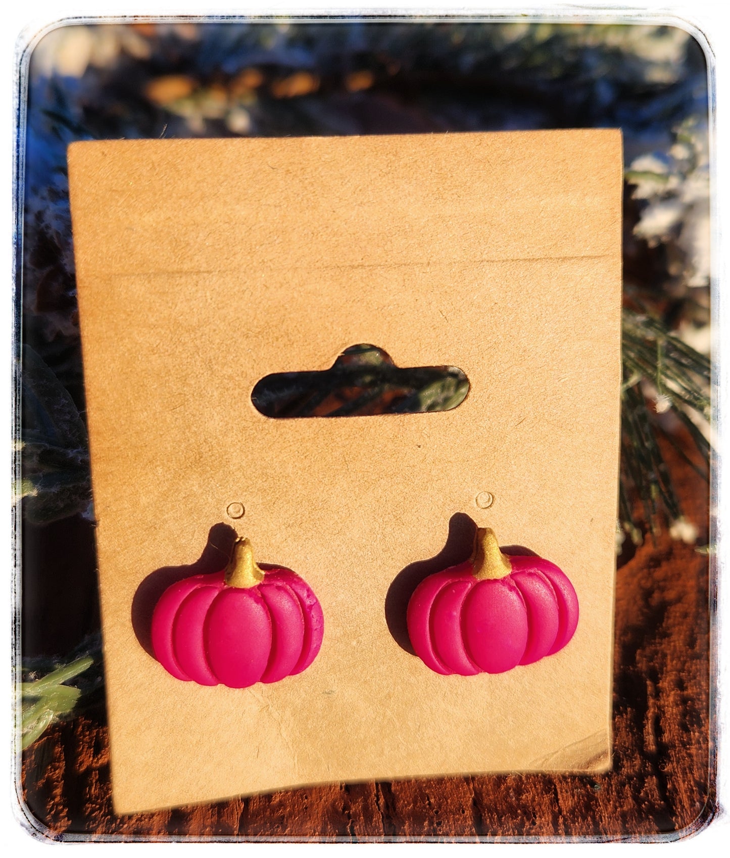 Pumpkin Stud Earrings