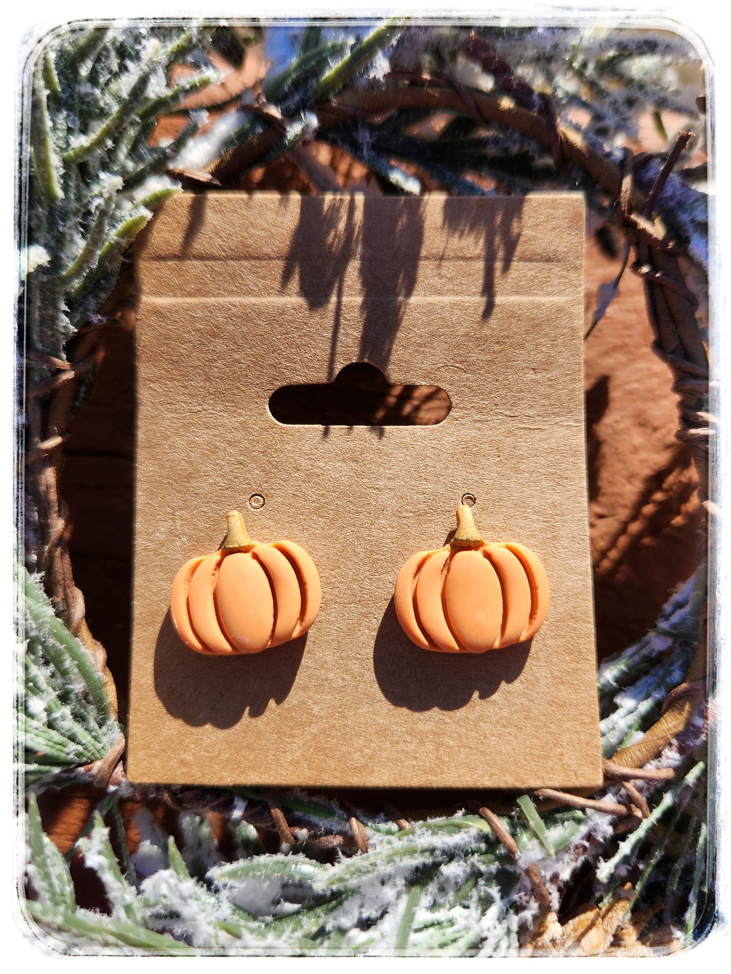 Pumpkin Stud Earrings