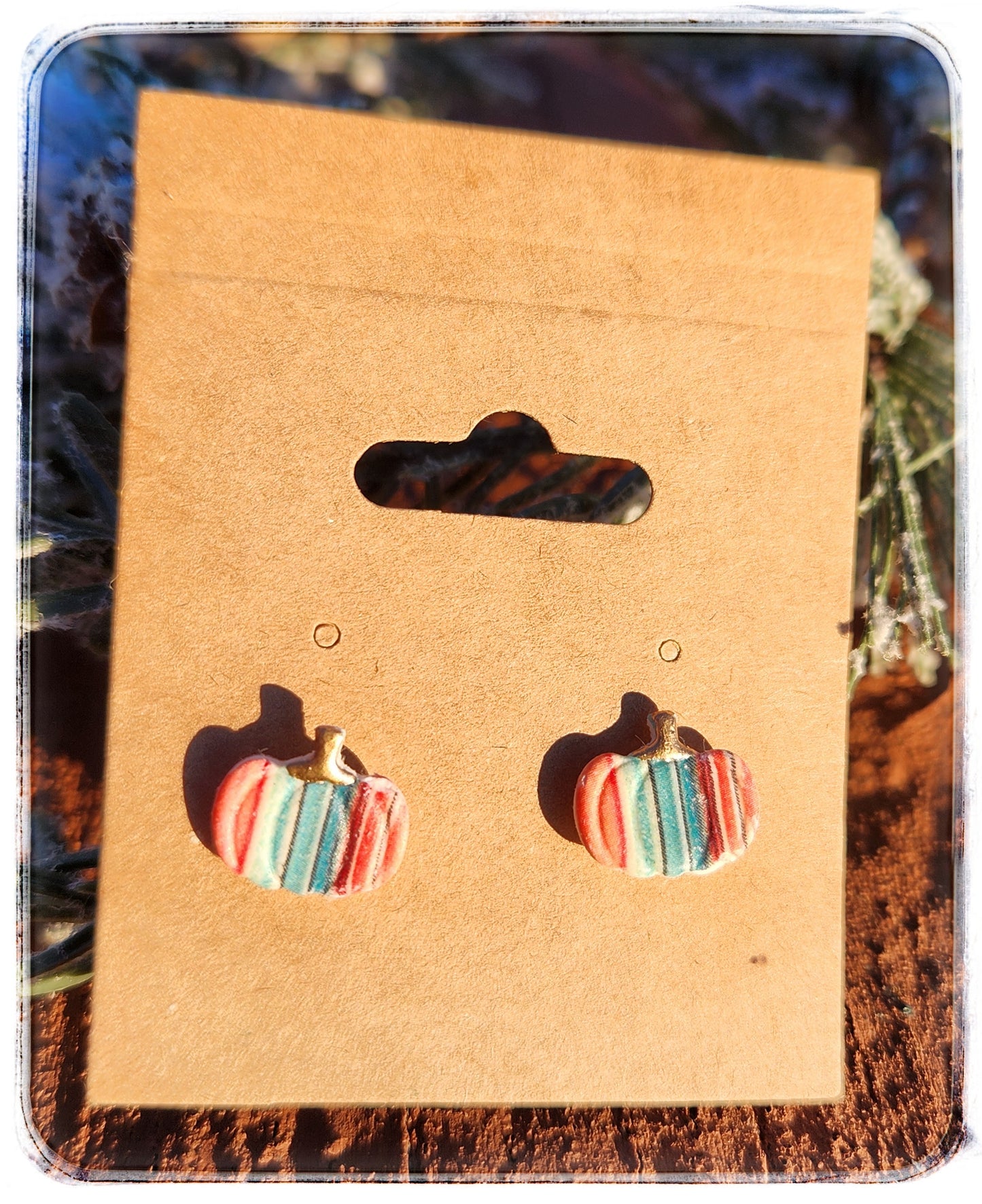 Pumpkin Stud Earrings