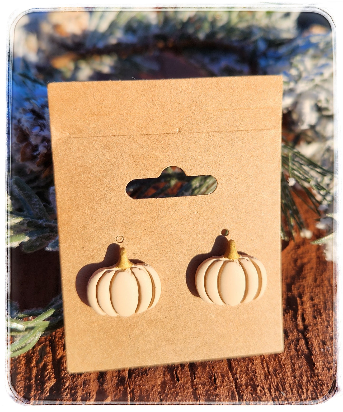 Pumpkin Stud Earrings