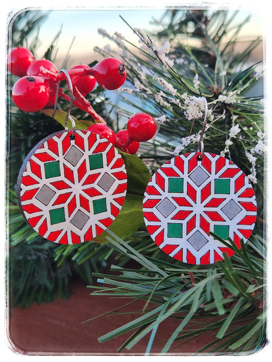 Christmas Barn Quilt Dangles