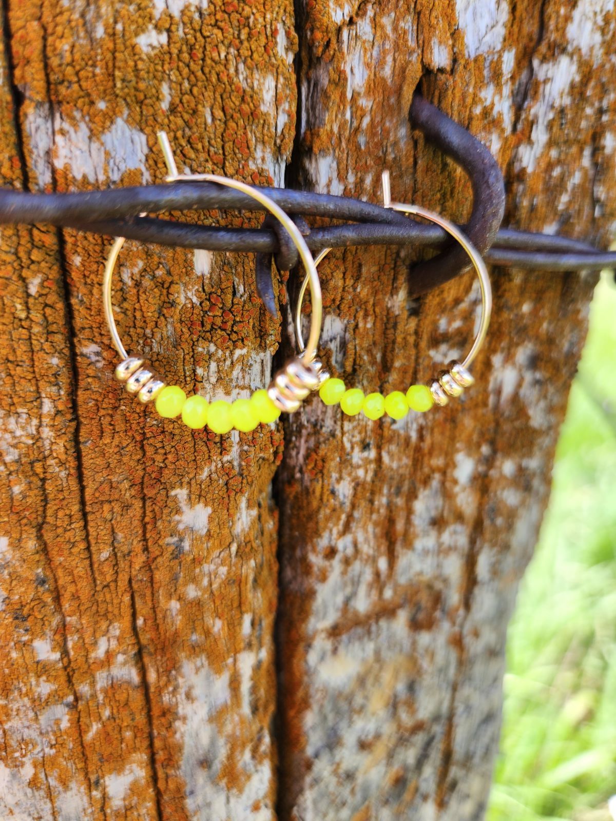 Beaded Hoops